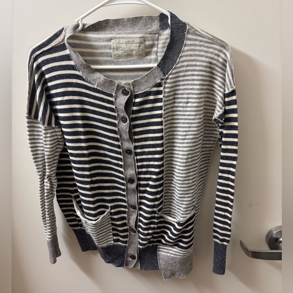 ALLSAINTS EUC Patchwork Front Pocket Cardigan